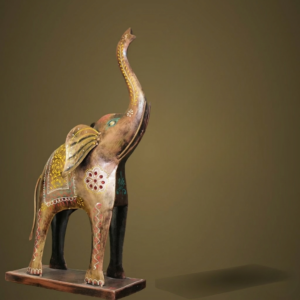 Iron Elephant Stand Painted